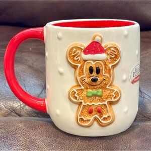 Disney Gingerbread Mickey Mouse Ceramic Christmas Mug
